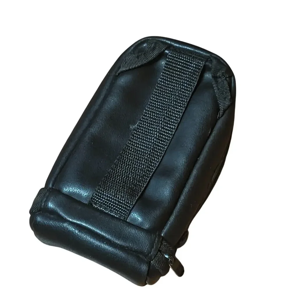 Vintage Case Logic Black Padded Leather Small Camera Case with Belt Loop